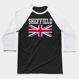 Sheffield United Kingdom Flag Baseball T-Shirt