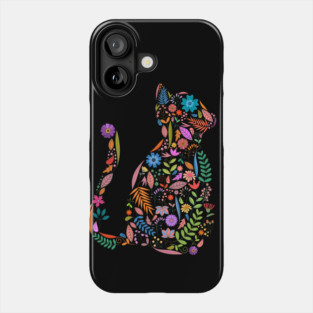 Fancy And Fine Flowered Cat Garden Design Phone Case