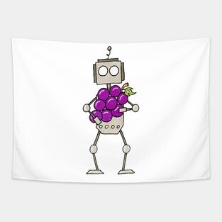 Grape Robot Tapestry