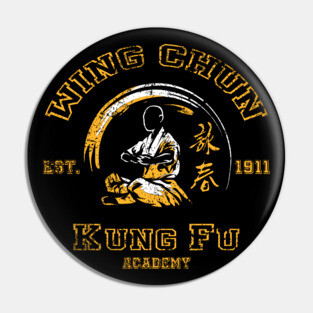 Wing Chun Academy Kung Fu Martial Arts Vintage Design Pin