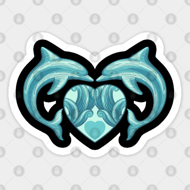 Dolphin Love Valentine & Love Sticker by creative