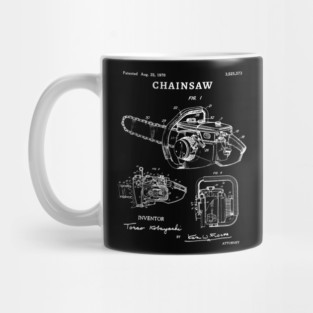 Chainsaw Patent Art 1970 Chainsaw lover gift Mug