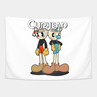 Cuphead and Mugman Tapestry