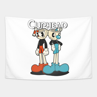 Cuphead and Mugman Tapestry