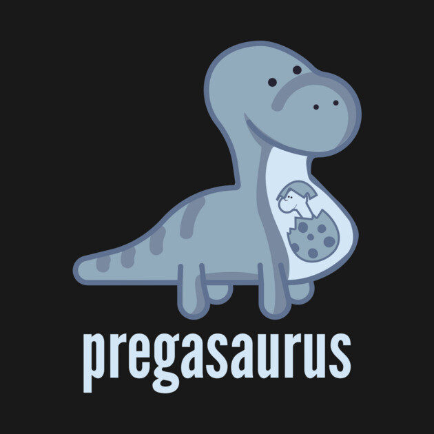 Pregasaurus Shirt Funny Pregnancy Announcement T-Shirt