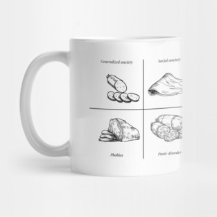 A charcuterie platter of anxiety disorders Mug