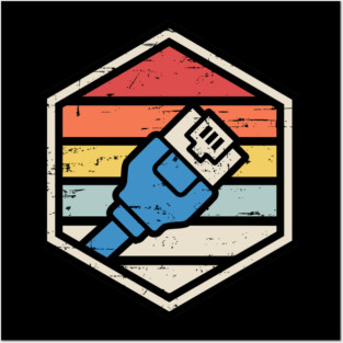 Retro Badge RJ45 Posters and Art