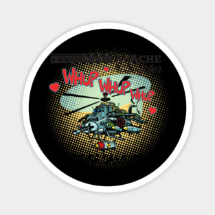 Apache Helicopter Valentine Funny Humor Magnet