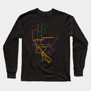 New York Subway Lines Long Sleeve T-Shirt