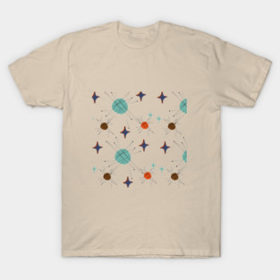 Mid Century Mod 3D Starburst pattern T-Shirt