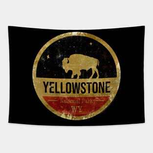 Yellowstone National Park Fresh Retro Tapestry