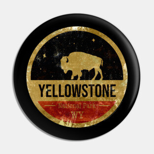 Yellowstone National Park Fresh Retro Pin