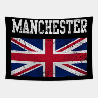 Manchester United Kingdom Flag England Union Jack Tapestry