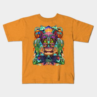 Psychedelic Tiki Creature Kids T-Shirt
