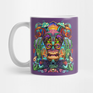 Psychedelic Tiki Creature Mug