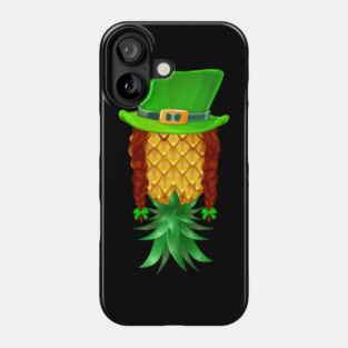 St. Patricks Day Leprechaun Shamrock Upside Down Pineapple Phone Case