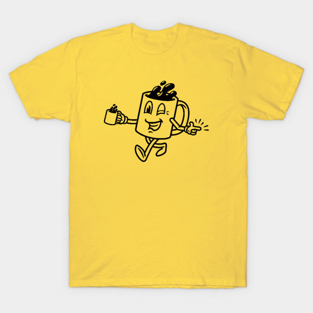 Coffee & Finger Guns T-Shirt by Hollowood Design