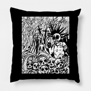 Night of Mayhem Death Metal, Black Metal, Grindcore Illustration Pillow