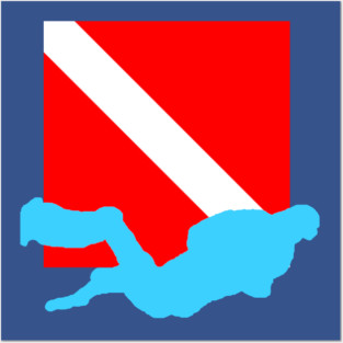 Diver Down Flag Posters and Art