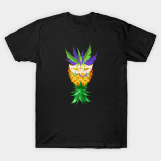 Masquerade Mask Swinger Upside Down Pineapple T-Shirt