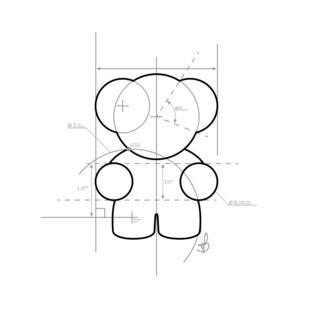 Black Line Blueprint T-Shirt