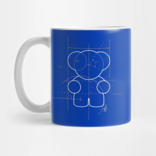 White Line Blueprint Mug