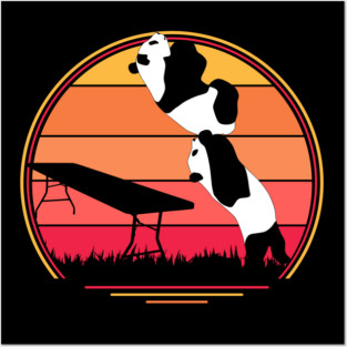 Wrestling pandas Posters and Art