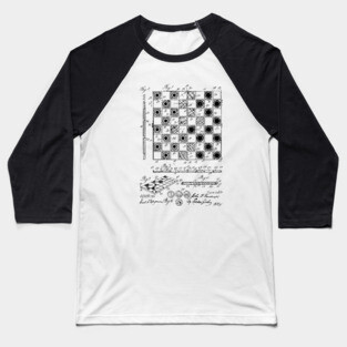 Chess Game VINTAGE PATENT DRAWING Baseball T-Shirt