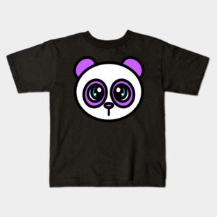 Purple Panda Head - 1000Pandas by Amanda Roos Kids T-Shirt
