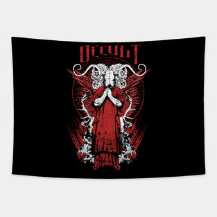 holy goat skull Tapestry