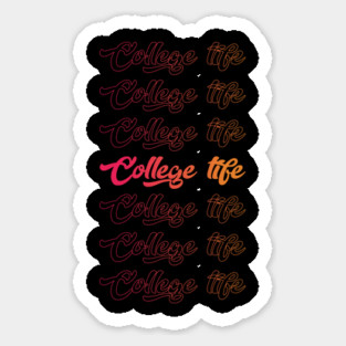 College Life Cool Style Funny Sticker