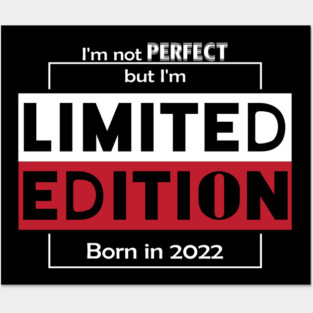 I'm not PERFECT but i'm Limited Edition, Born in 2022 Funny Meme Posters and Art
