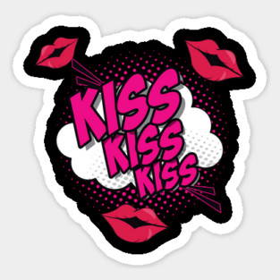 Valentine Kisses Love Sticker