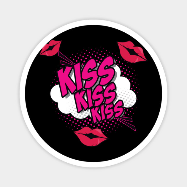 Valentine Kisses Love Magnet by creative