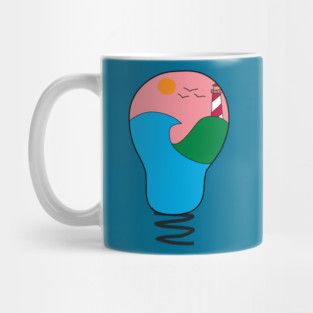 Sunset in a Lightbulb Mug