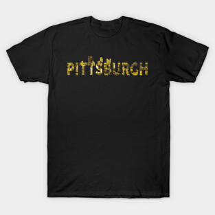 Pittsburgh Skyline Black and Yellow City T-Shirt