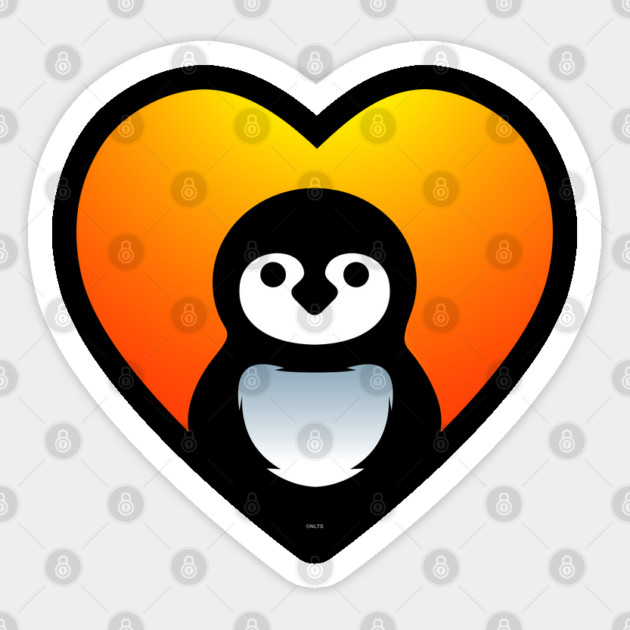 Penguin Valentine Love Funny Humor Valentine Sticker by creative