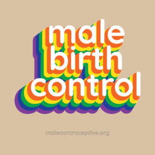 Male Birth Control - Retro Rainbow T-Shirt
