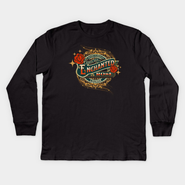 Enchanted Rose Lounge Grand Floridian Resort Orlando Florida Kids Long Sleeve T-Shirt by Joaddo