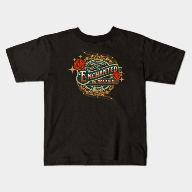 Enchanted Rose Lounge Grand Floridian Resort Orlando Florida Kids T-Shirt by Joaddo