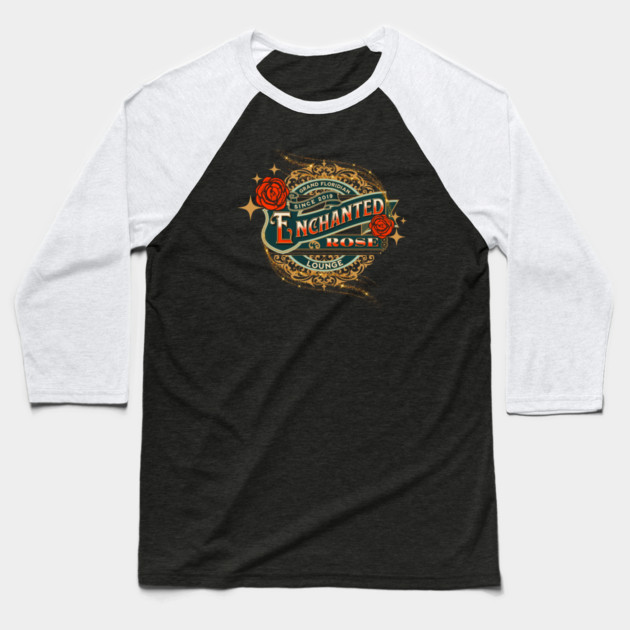 Enchanted Rose Lounge Grand Floridian Resort Orlando Florida Baseball T-Shirt by Joaddo
