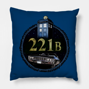 Consulting Angel in a Blue Box Pillow