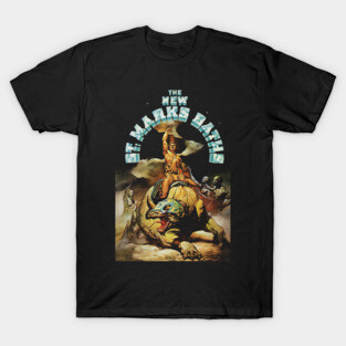 St Marks Vintage Retro Baths Gay LGBT Fantasy Scifi T-Shirt