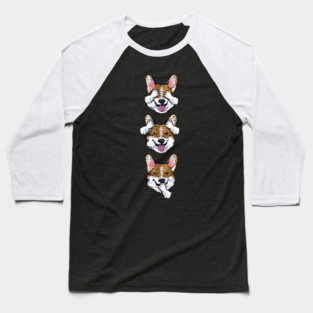 Noevil Corgi Baseball T-Shirt