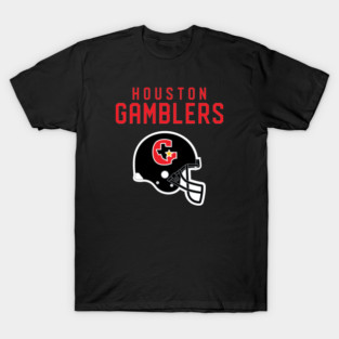 Houston Gamblers 2022 Throwback Retro Vintage Football Helmet Logo T-Shirt