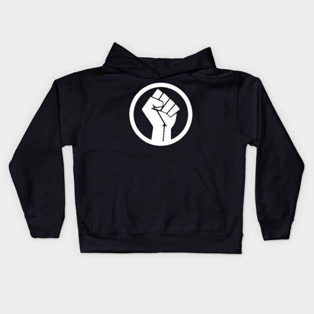 Black Power Fist, black lives matter, black history Kids Hoodie by UrbanLifeApparel