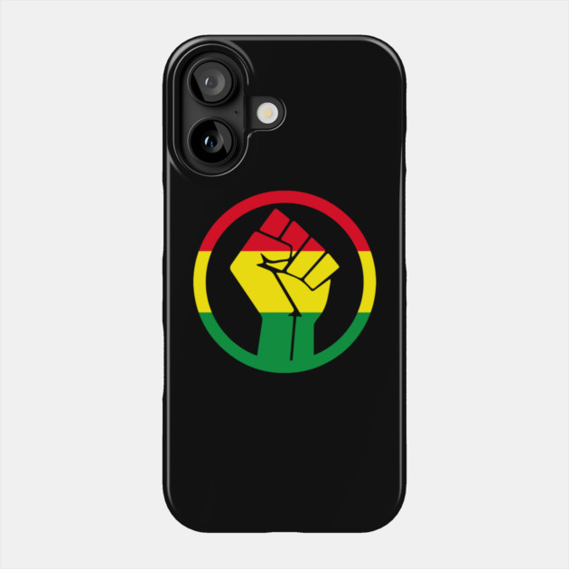 Black Power Fist, black lives matter, black history, Africa colors Phone Case by UrbanLifeApparel