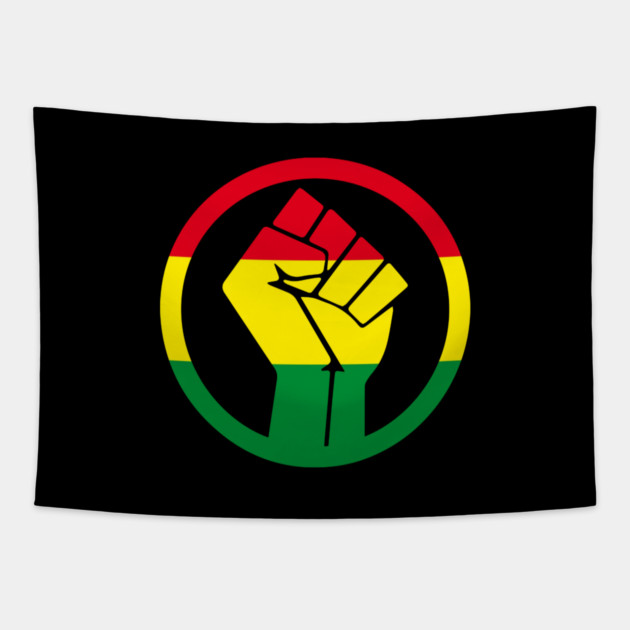 Black Power Fist, black lives matter, black history, Africa colors Tapestry by UrbanLifeApparel