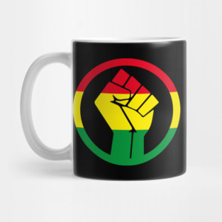 Black Power Fist, black lives matter, black history, Africa colors Mug