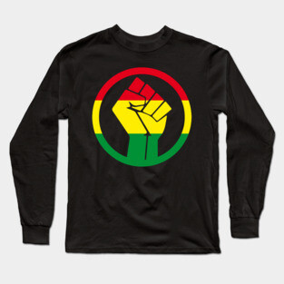 Black Power Fist, black lives matter, black history, Africa colors Long Sleeve T-Shirt